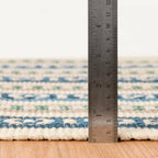 Long Slade Handwoven Cotton Rug | Indigo: 2' x 3'