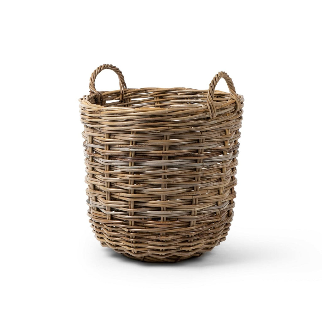 Rattan Round Basket: Large - 17" H