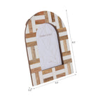 Picture Frame - Ivory Resin Wood Inlay Arch Design, 4x6 in.