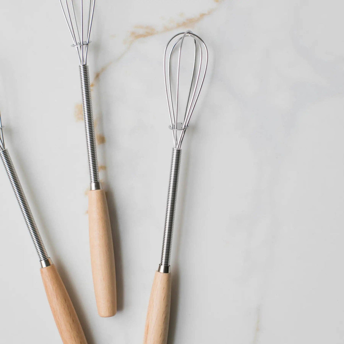 Vintage Mini Whisk with Wood Handle: YW - S