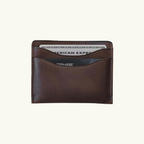 Full-Grain Leather Card Wallet – Slim Minimalist: Mixed Blue