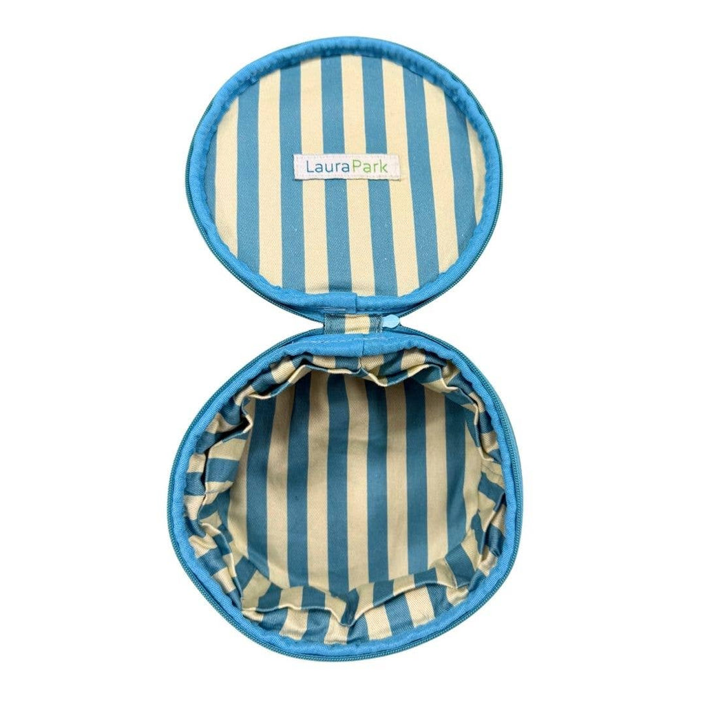Rosemary Indigo Round Jewelry Case: One Size
