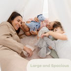 Kids Play Tent, Indoor Canvas Play Tent by Comfy Cubs: Natural Wood