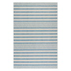 Vion Coastal Striped Machine Washable Rug | Blue: 2' x 3'