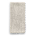 Knotted Edge Natural Cotton Napkin White Trim