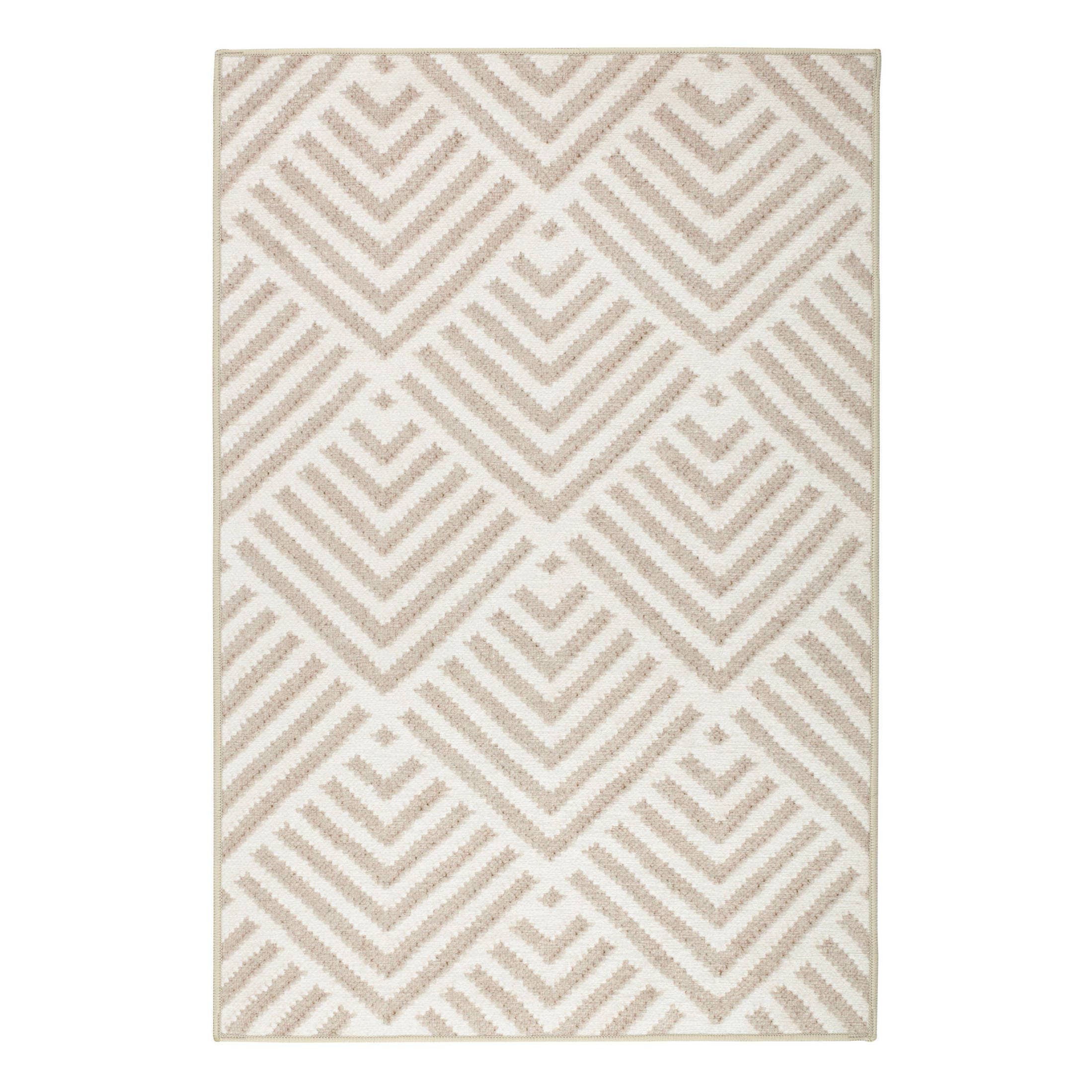 Cleo Machine Washable Rug | Cement: 4' x 6'