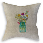 Wildflowers in a Mason Jar: Dishtowel