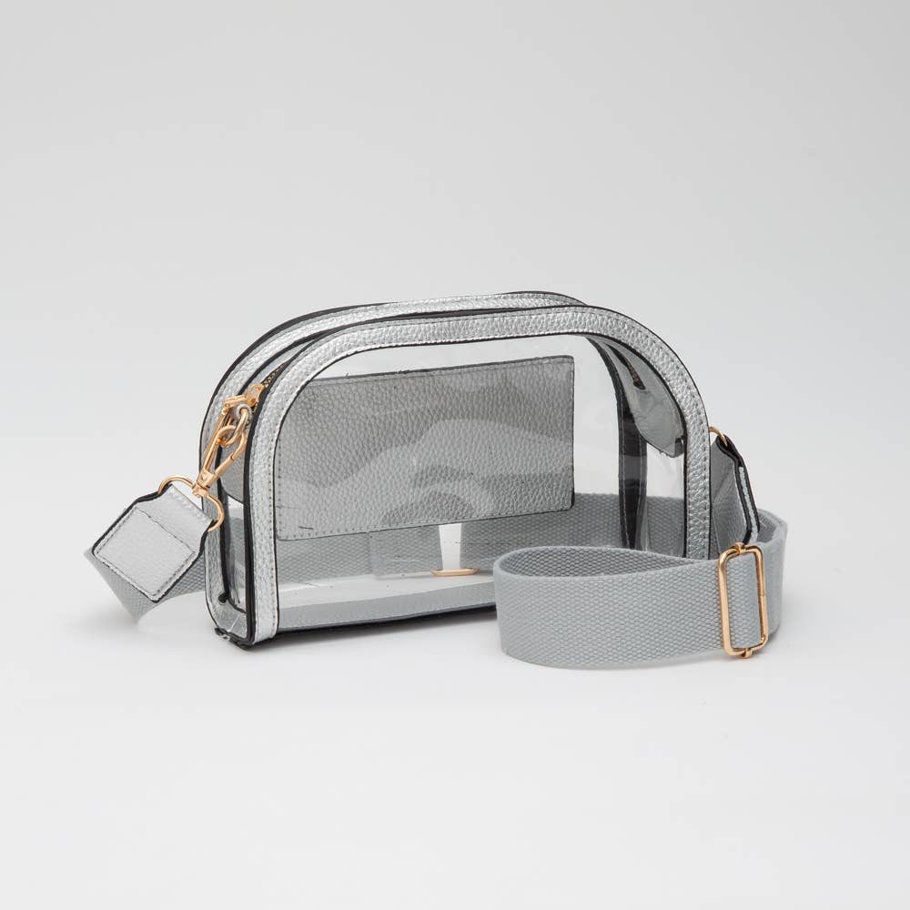 Game Day Stadium Clear Crossbody Bag: Gold