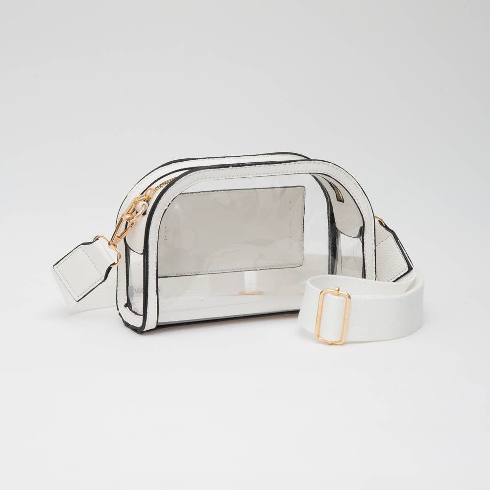 Game Day Stadium Clear Crossbody Bag: Gold