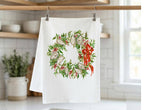 Oyster Christmas Wreath Kitchen Towel