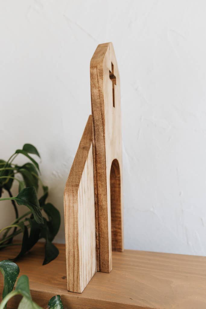 Gathering Place Wood Decor - Made by Survivors: Natural