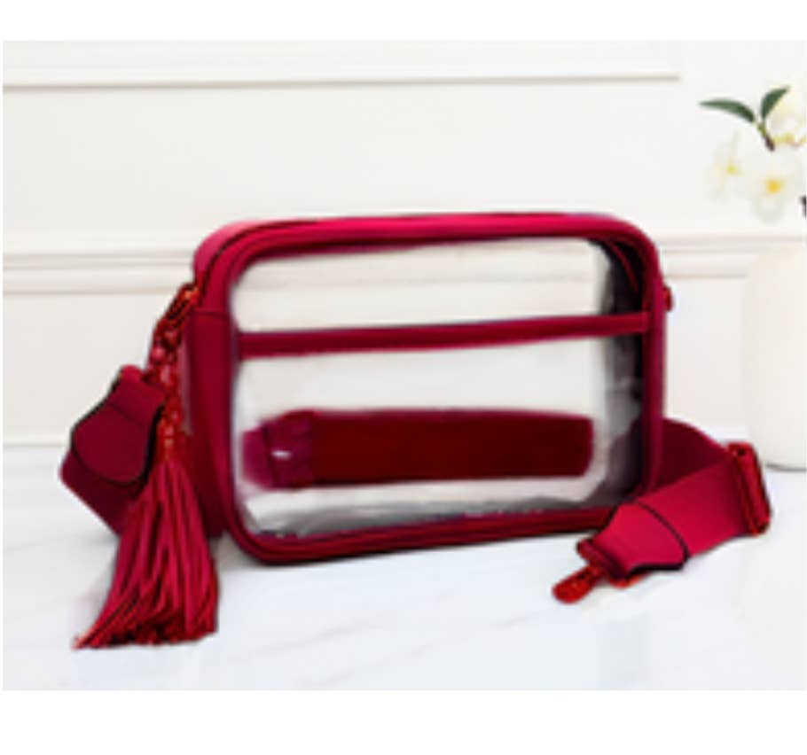 Game Day Stadium Rectangle Clear Bags: Navy