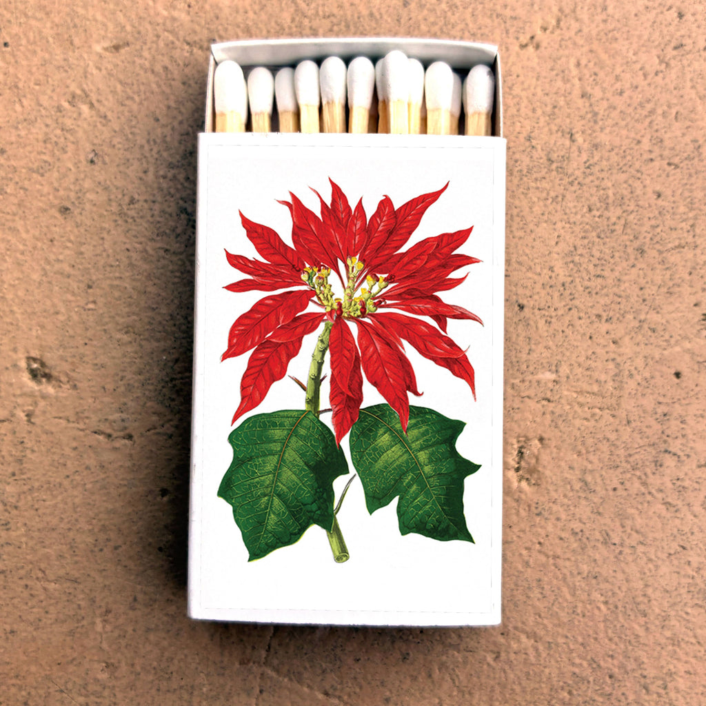 Matches • Poinsettia Flowers • Home Decor for Candles