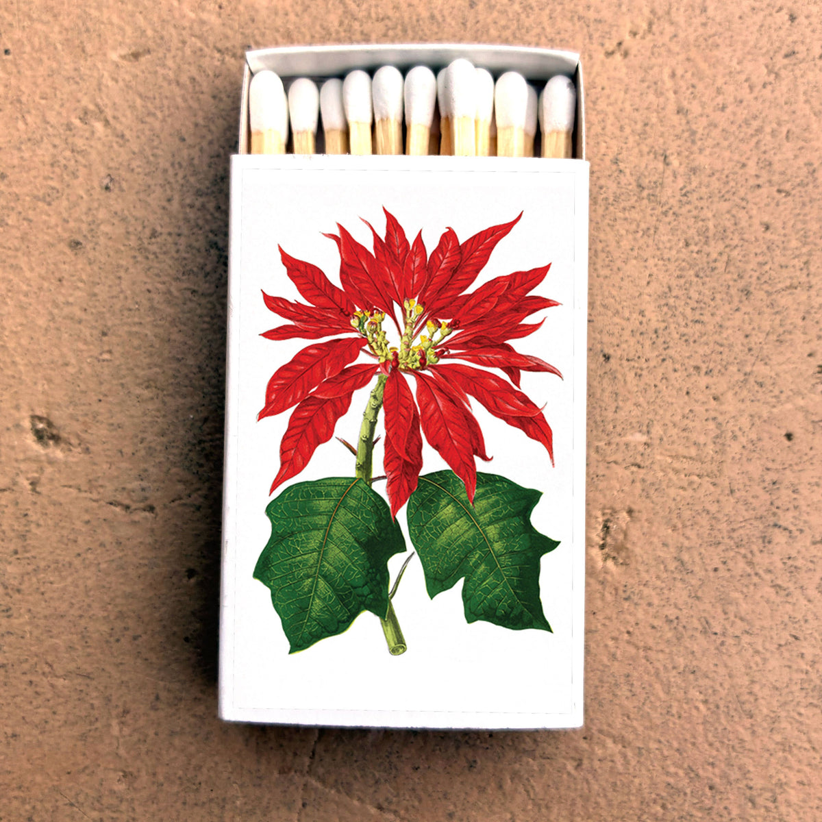 Matches • Poinsettia Flowers • Home Decor for Candles