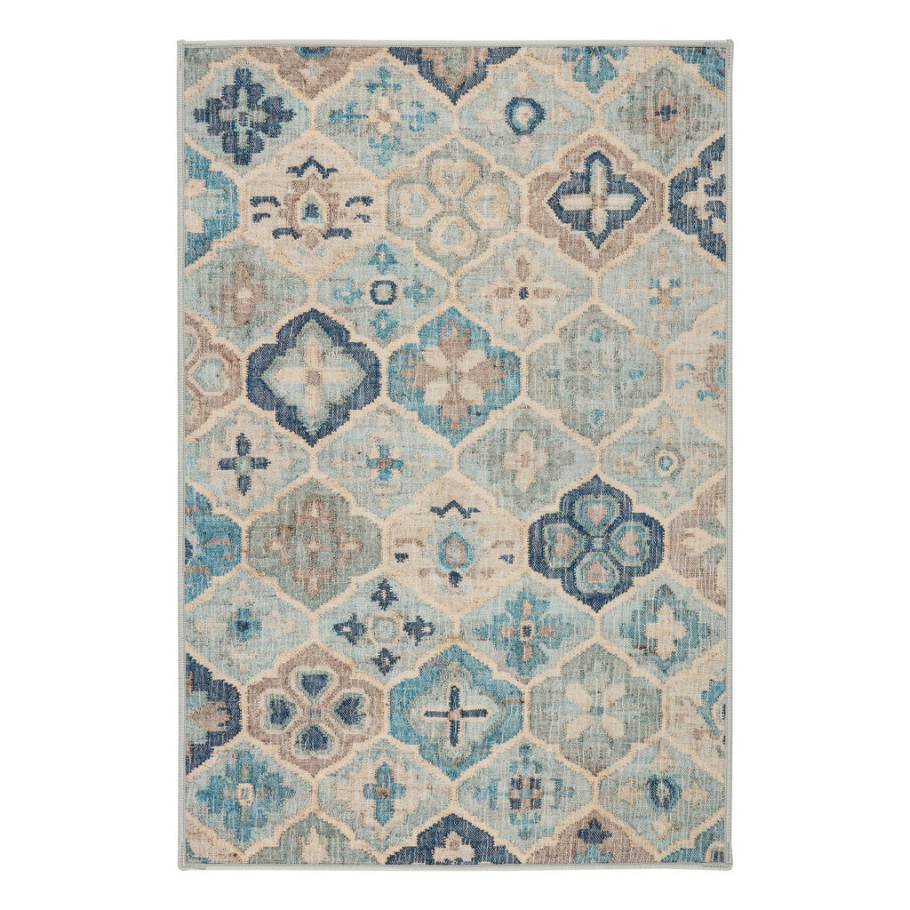 Pali Machine Washable Rug | Blue: 3' x 5'