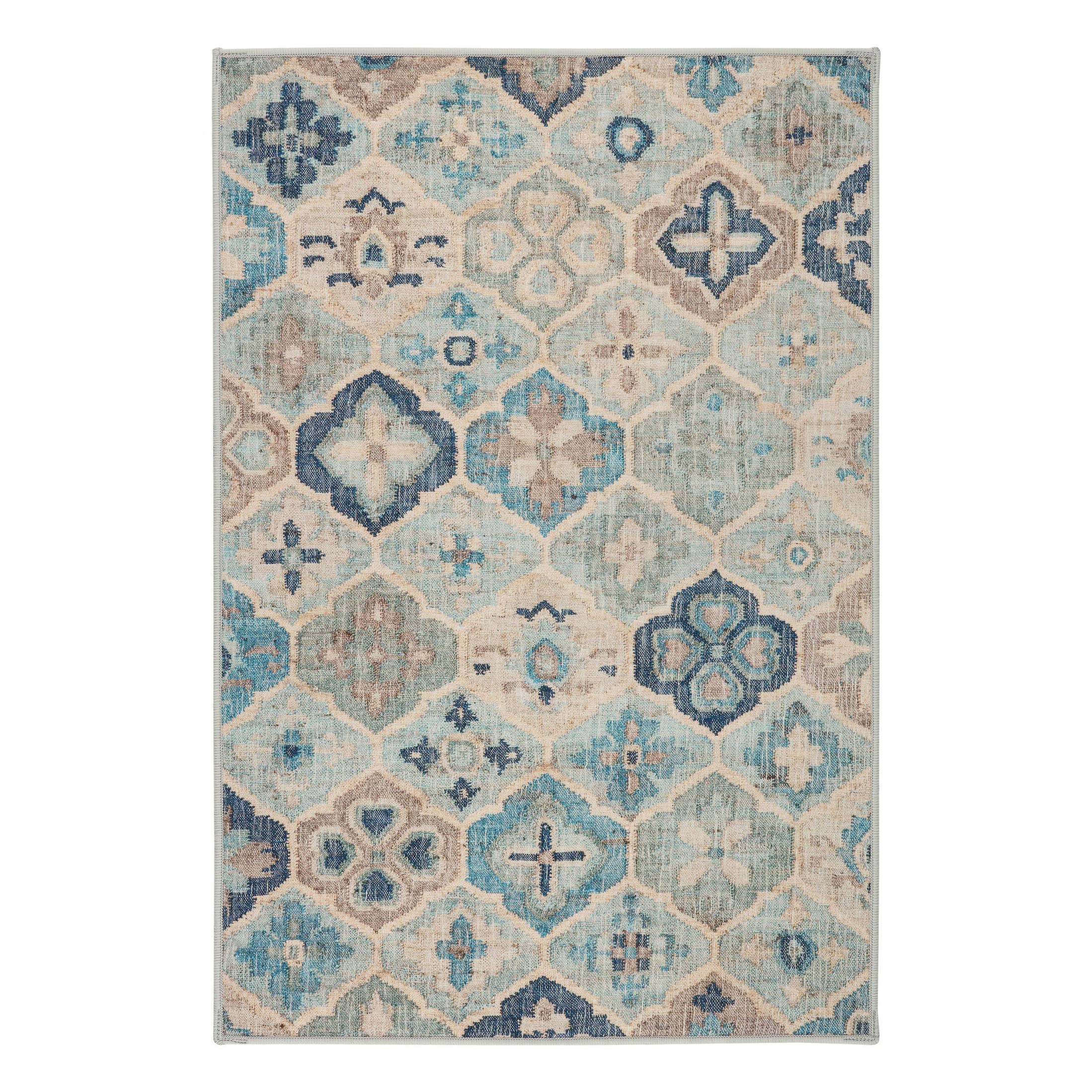 Pali Machine Washable Rug | Blue: 3' x 5'