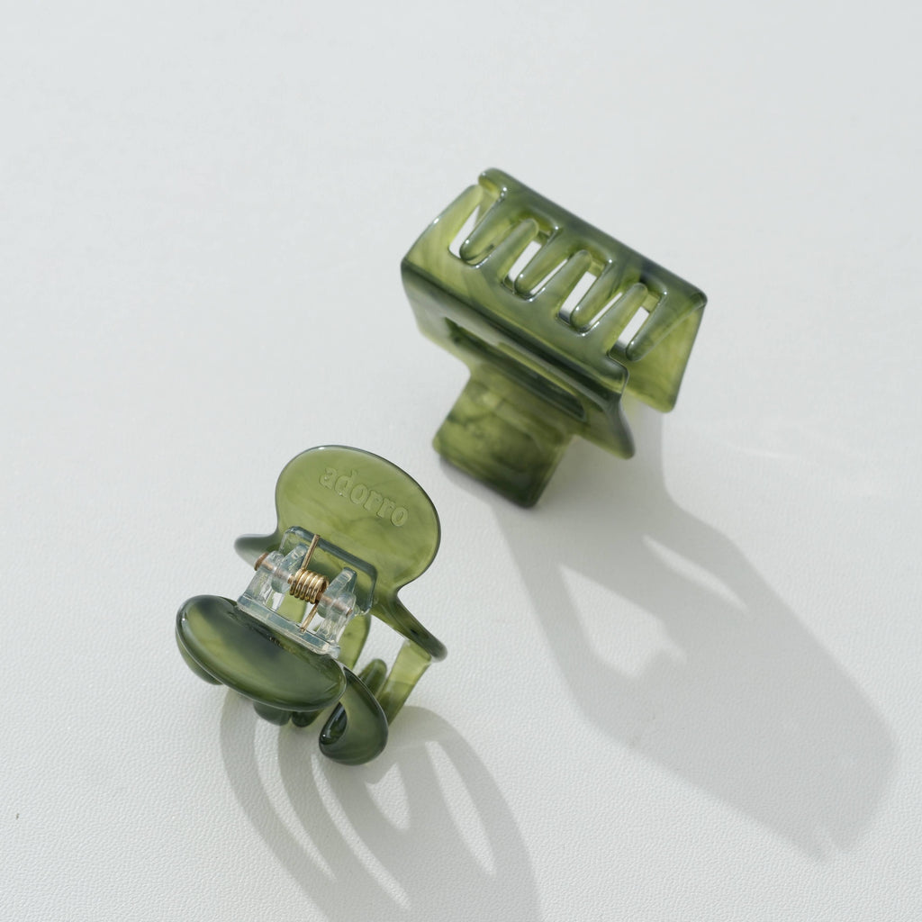 Jade Green Mini - Assorted Claw Clips: Assorted