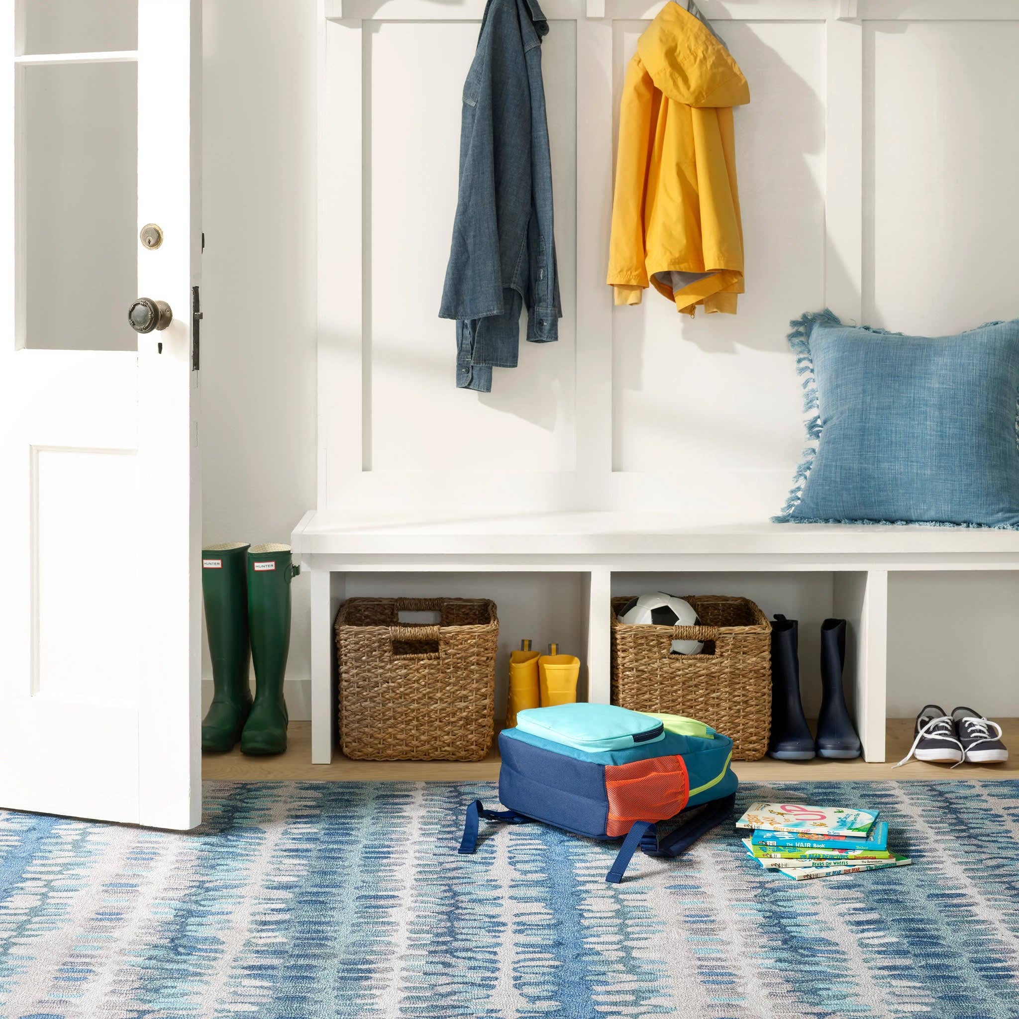 Paint Chip Machine Washable Rug | Blue: 2' x 3'