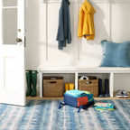 Paint Chip Machine Washable Rug | Blue: 2' 6" x 8'