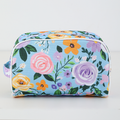 Canvas Cosmetic Case Makeup Bag: Carolina Spring