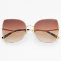Margot Oversized Womens Sunglasses : Gold / Brown