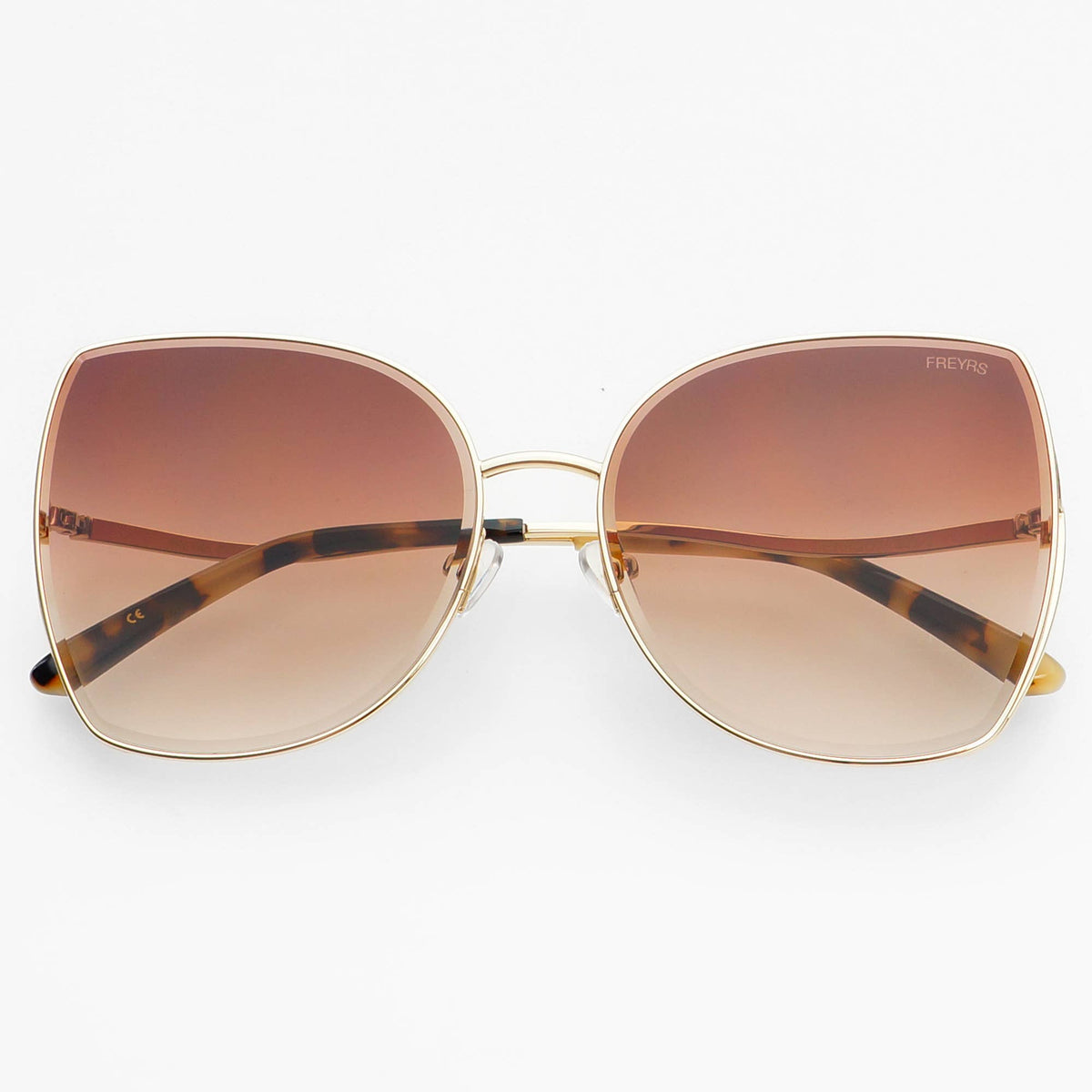 Margot Oversized Womens Sunglasses : Gold / Brown