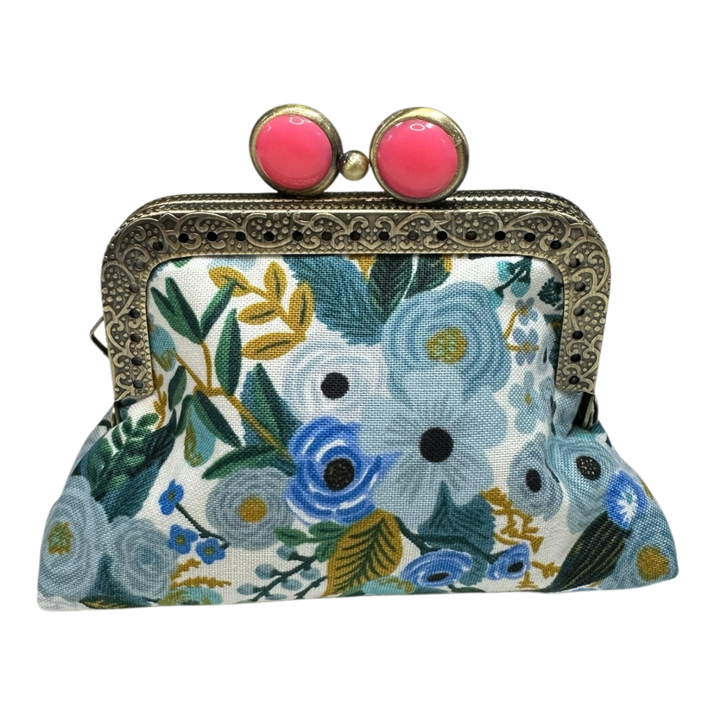 Kiki & Syds Mini Clutch Coin Purse - Blue Skies : Lemon