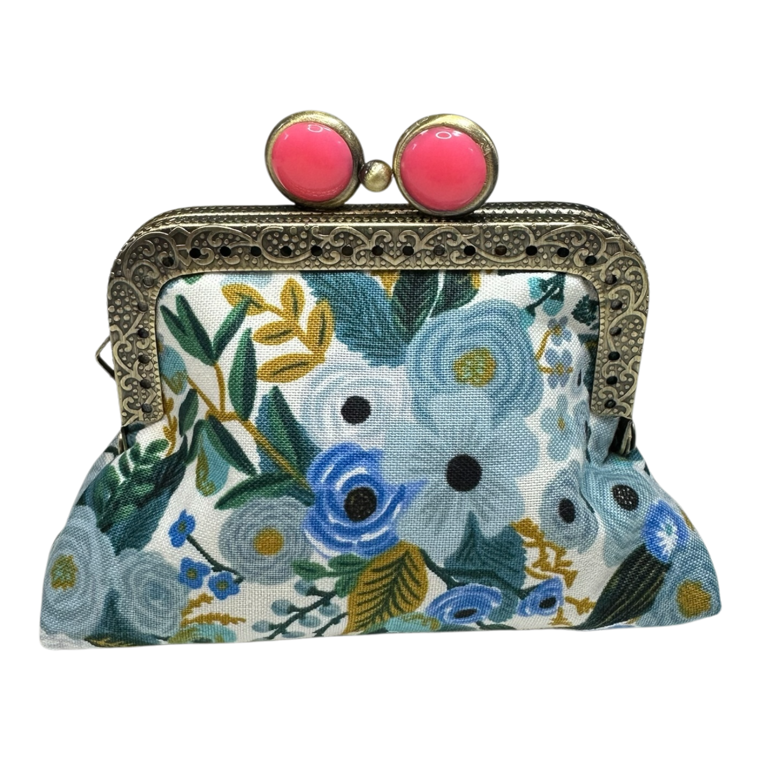 Kiki & Syds Mini Clutch Coin Purse - Blue Skies : Lemon