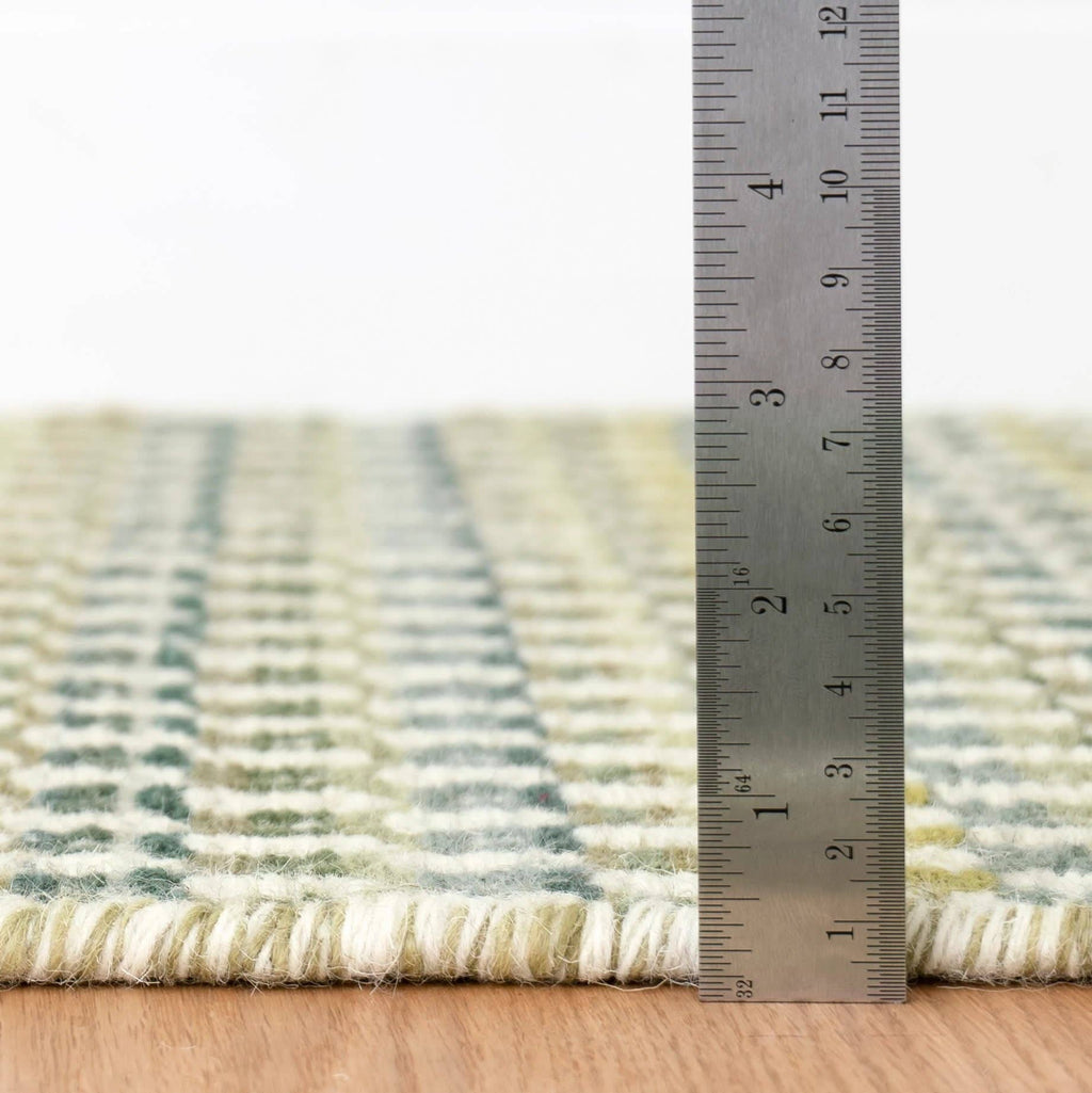 Poppy Handwoven Wool Rug | Moss: 2' x 3'