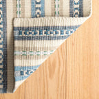 Long Slade Handwoven Cotton Rug | Indigo: 2' x 3'