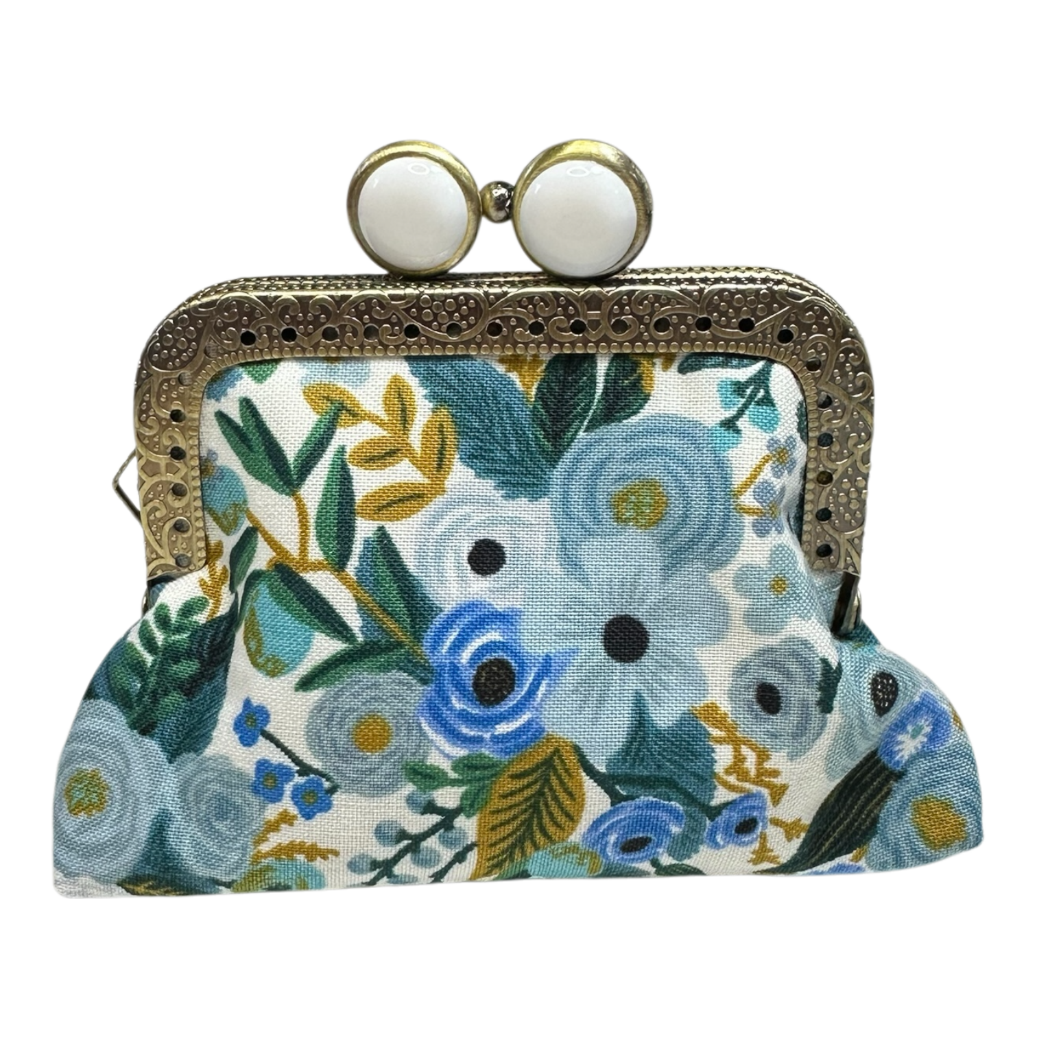 Kiki & Syds Mini Clutch Coin Purse - Blue Skies : Lemon