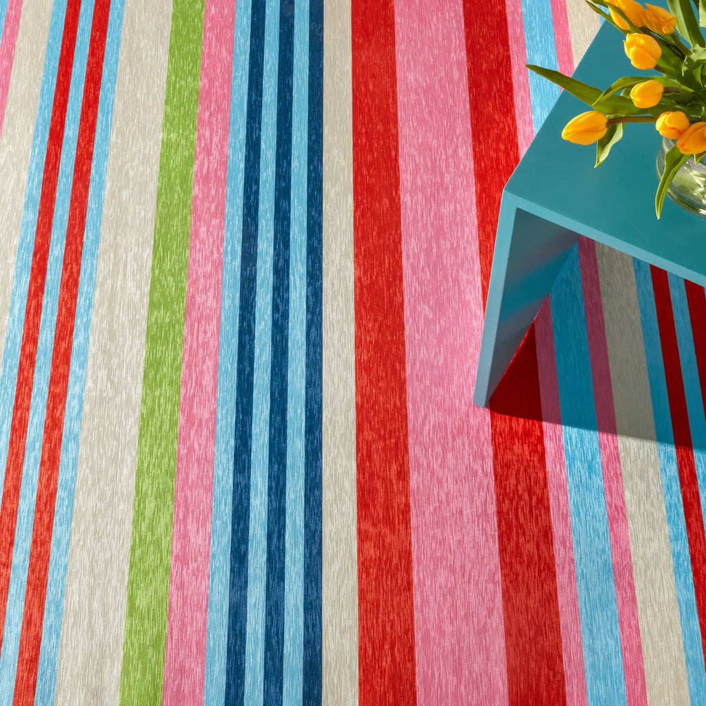 Beach Stripe Machine Washable Rug | Multi: 2' x 3'