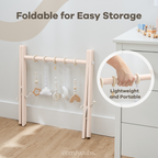 Wooden Baby Play Gym, Baby Activity Gym by Comfy Cubs: Natural Wood