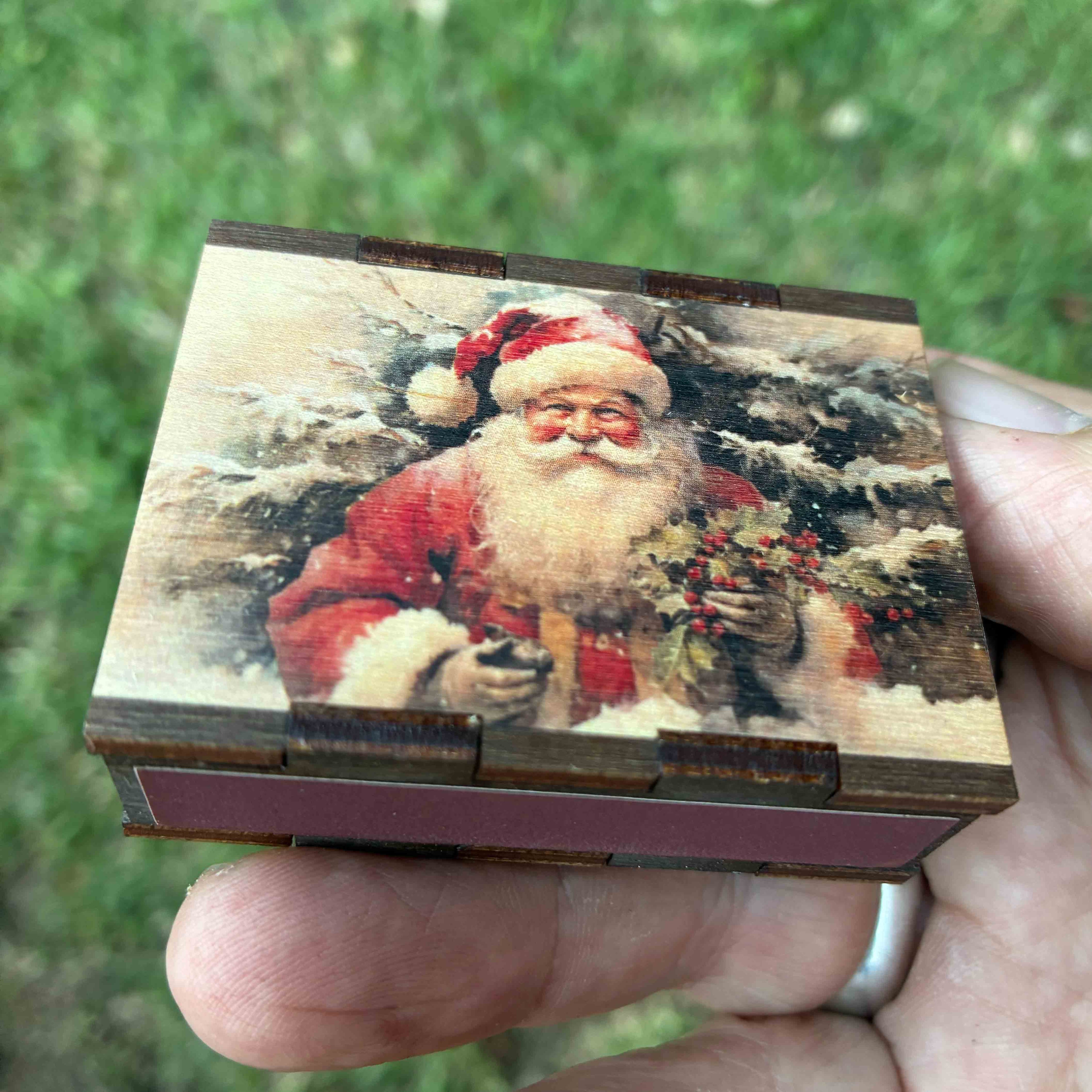 Matches • Christmas Santa Wooden Matchboxes • Home Decor