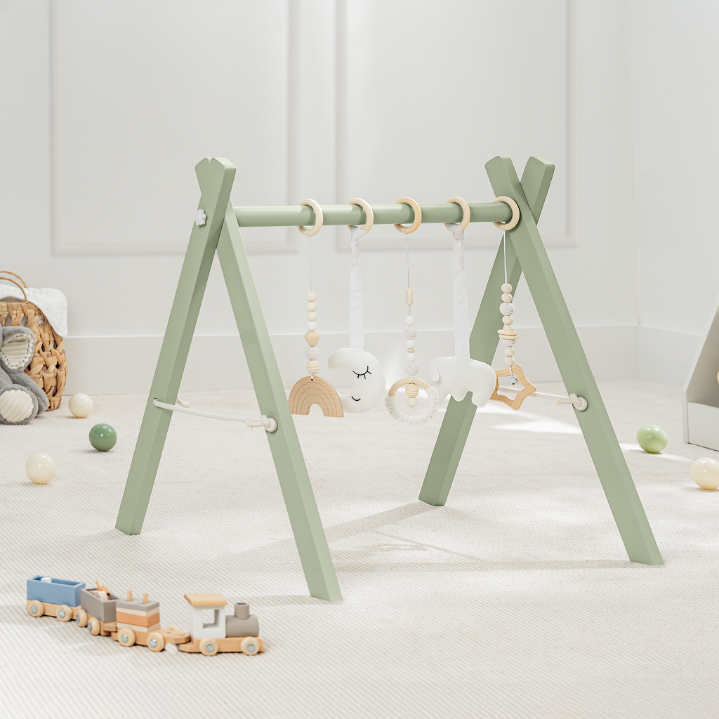 Sage :Wooden Baby Play Gym, Baby Activity Gym by Comfy Cubs:
