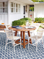 Elizabeth Handwoven Indoor/Outdoor Rug | Navy: 2' x 3'