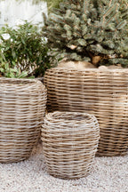 Rattan Garden Baskets: Small - 14" H