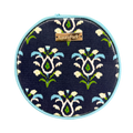 Rosemary Indigo Round Jewelry Case: One Size