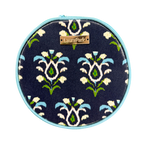 Rosemary Indigo Round Jewelry Case: One Size