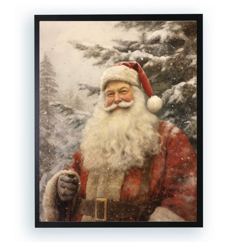 Santa Oil reproduction: 12" X 16"