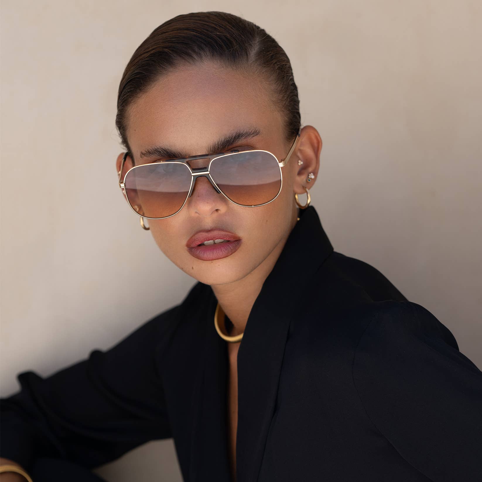 Logan Aviator Sunglasses: Sunrise