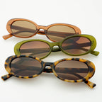 Mimi Acetate Oval Sunglasses : Brown