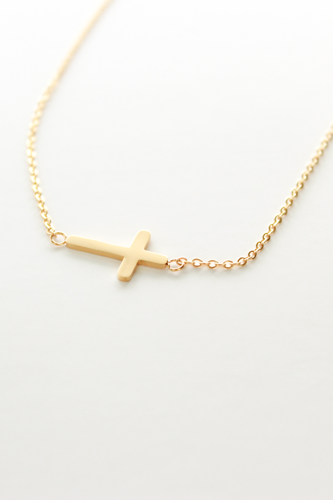 At the Cross Necklace in Gold - Made by Survivors