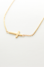 At the Cross Necklace in Gold - Made by Survivors