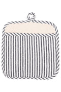KAF Home Metro Stripe Terry Lined Pot Mitt: Black