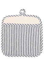 KAF Home Metro Stripe Terry Lined Pot Mitt: Cherry