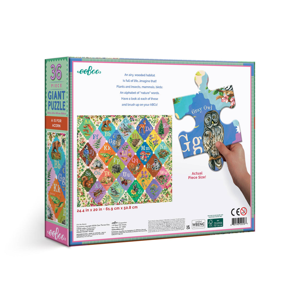 A is for Acorn 36 Piece Giant Puzzle