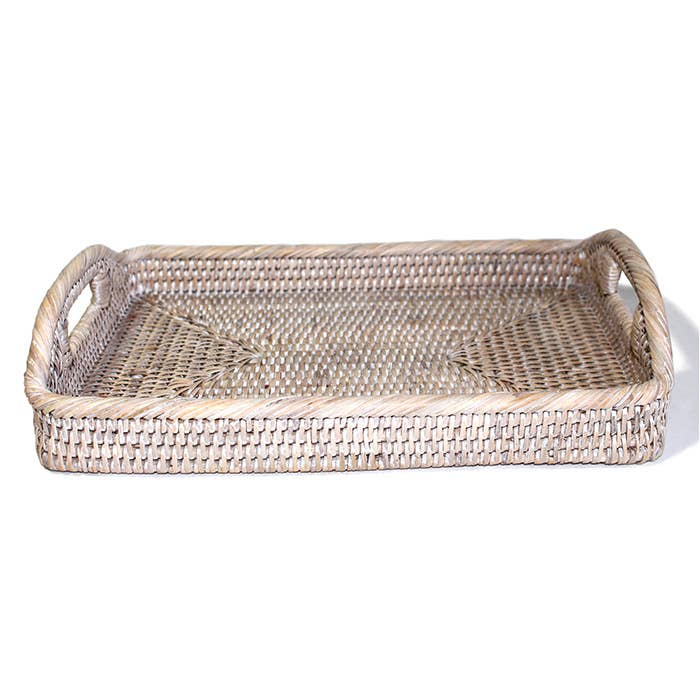 Small Rectangular Morning Tray  12x8x2.25'H: Antique Brown