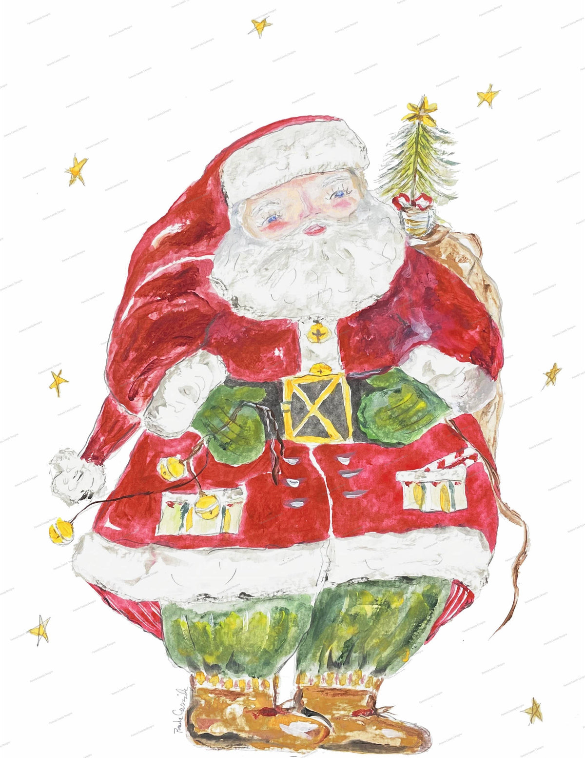 Love You Santa Kitchen Towel
