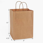 Brown Kraft Paper Retail Shopping Bags: 100 Pack / Vogue 16x6x12.5"